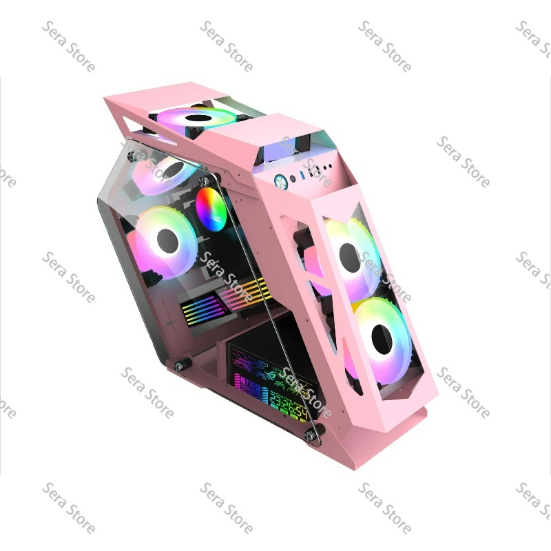 Pc Gaming Optimization - Hochwertiges Gaming-PC-Gehäuse mit LED-Panel und Lüftern,