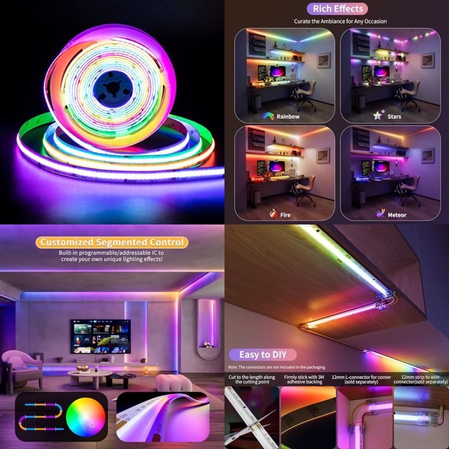 Rgb Light Strip - RGB Smart IC COB LED-Lichtband, adressierbar/7,5