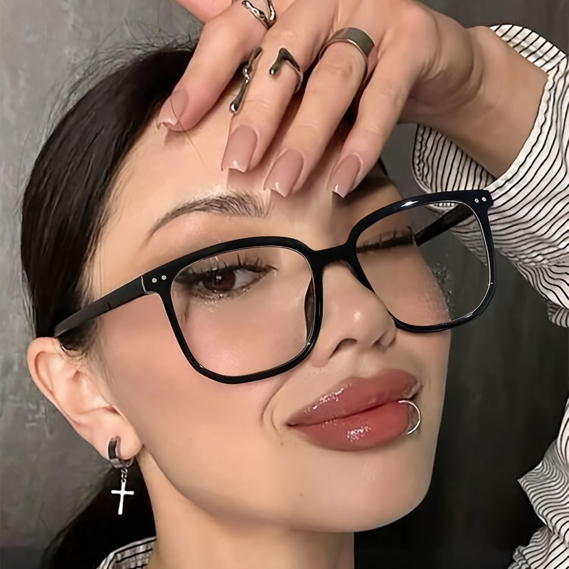 Gaming Glasses Blue Light - Große Anti-Blaulicht-Brille mit quadratischem Rahmen für