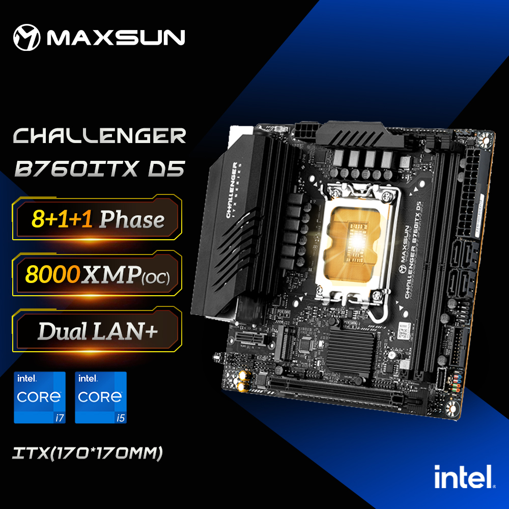 Pc Gaming I7 14Th Gen - MAXSUN Game Motherboard B760ITX D5 unterstützt