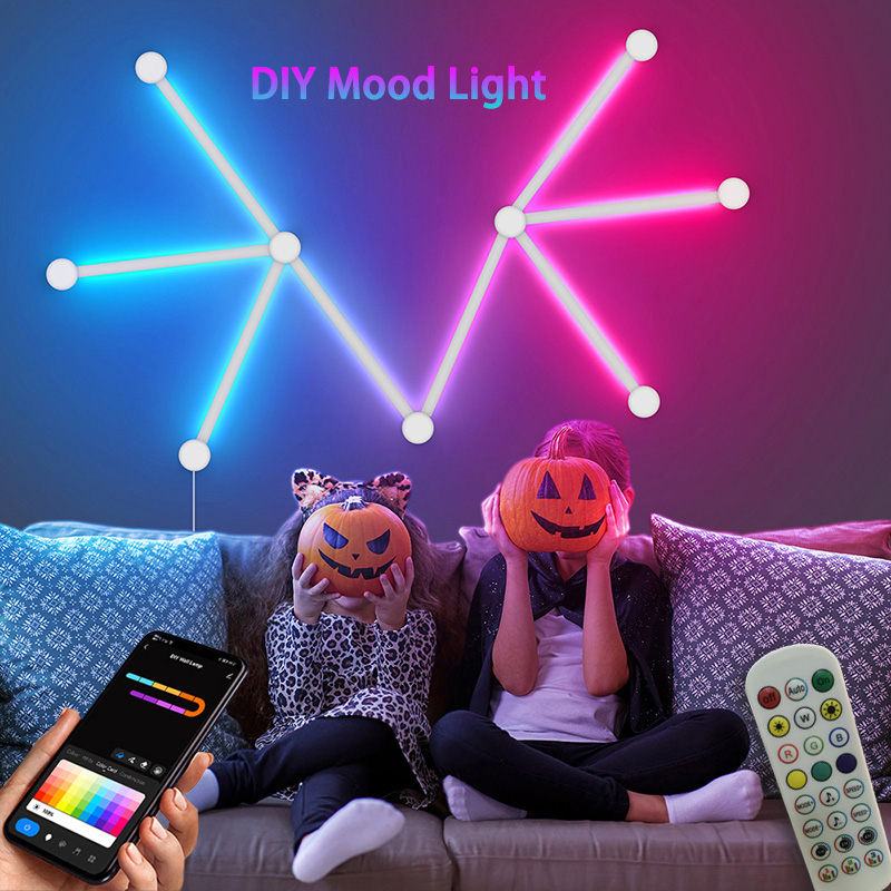 Rgb Light Strip - Intelligente RGB-Wandleuchte, Bluetooth-APP-Verbindung, LED-Lichtleiste für Musikpartys,