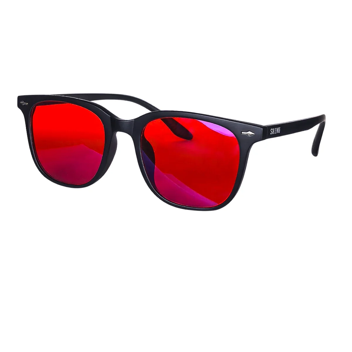 Gaming Glasses Blue Light - SHINU Blaulicht-blockierende Computerbrille, rote Linse für