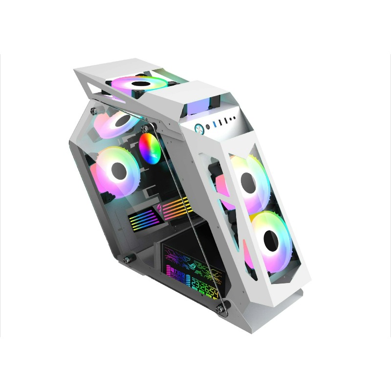Pc Gaming Optimization - Hochwertiges Gaming-PC-Gehäuse mit LED-Panel und Lüftern,