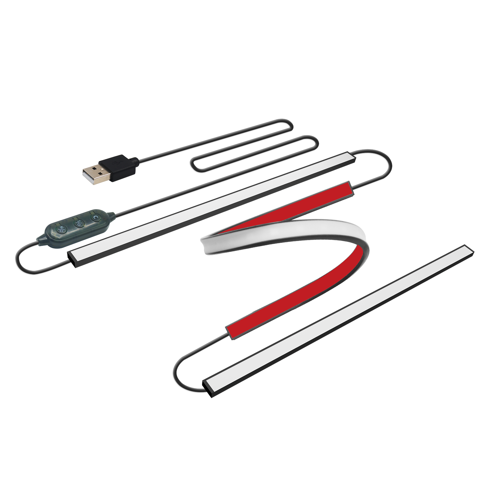 Rgb Light Strip - Bluetooth APP-Steuerung RGB Monitor LED-Hintergrundbeleuchtungsstreifen USB