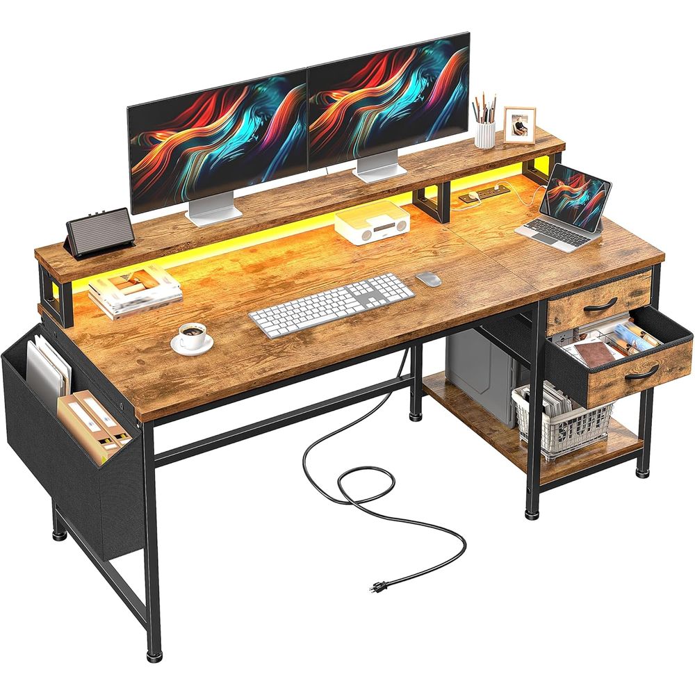 Rgb Light Strip - Kompakter 48-Zoll Gaming-Schreibtisch mit Kabelloser RGB-Beleuchtung