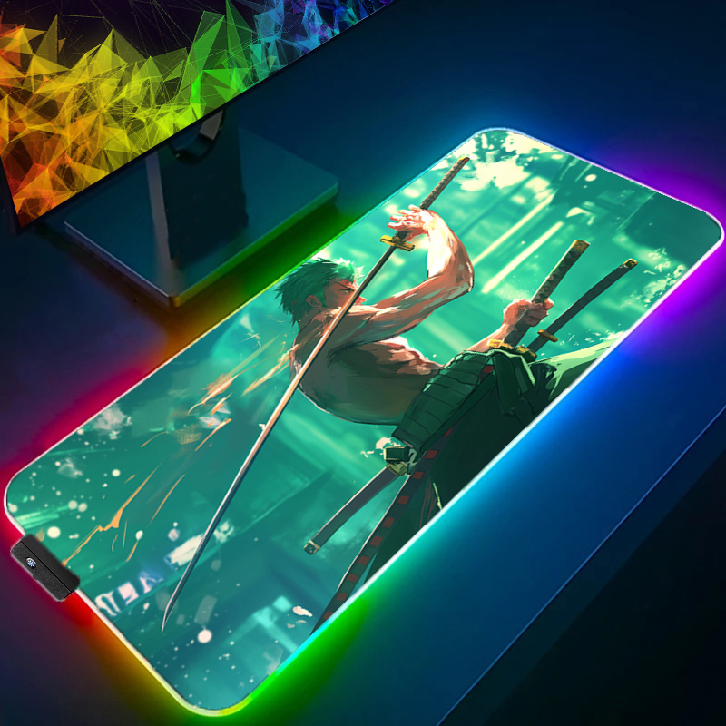 ONE PIECE Zoro Mauspad RGB Gam – Pc Gaming Keyboards Bewertung und Preis