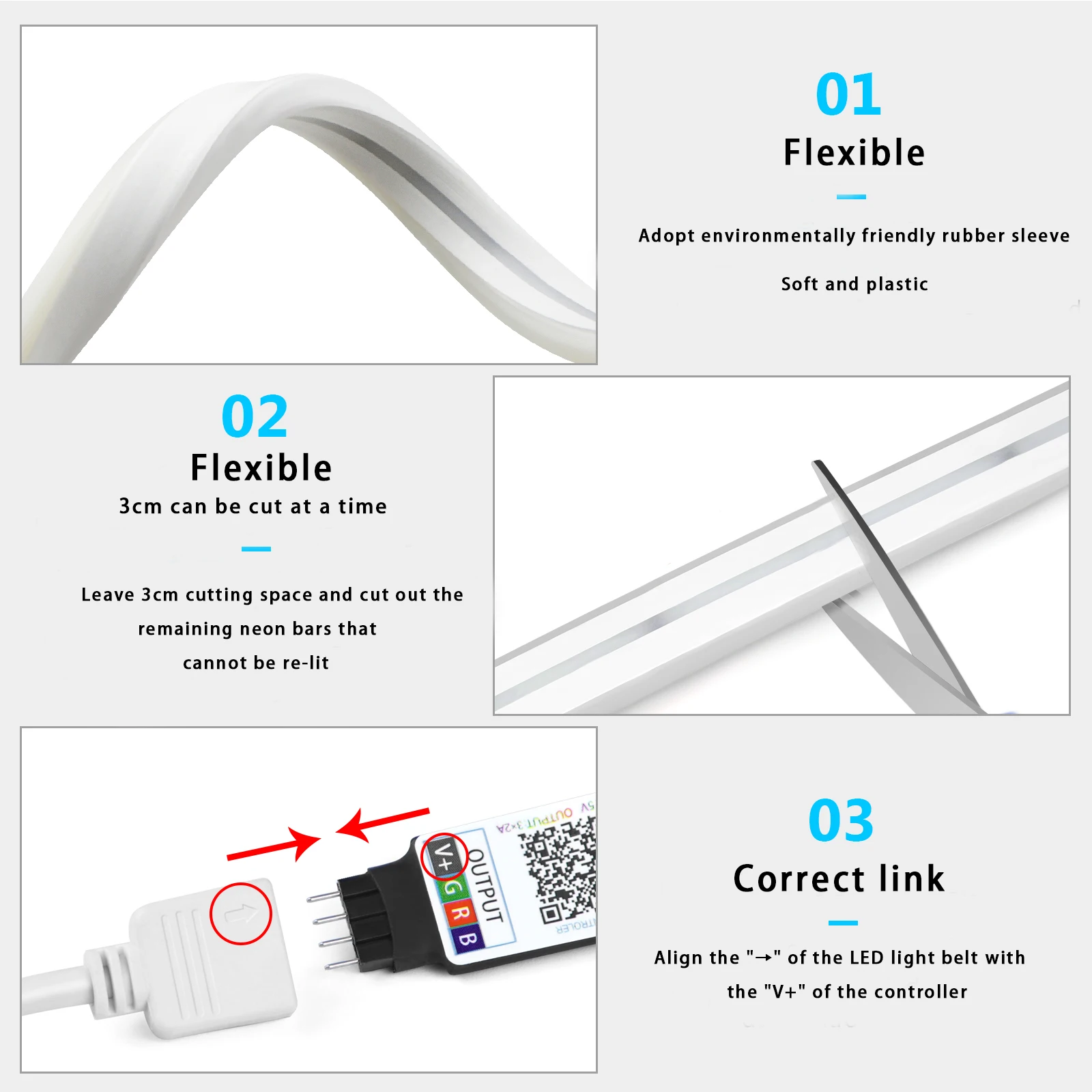 1-5 m RGB LED Neon Streifen Li – Rgb Light Strip Bewertung und Preis